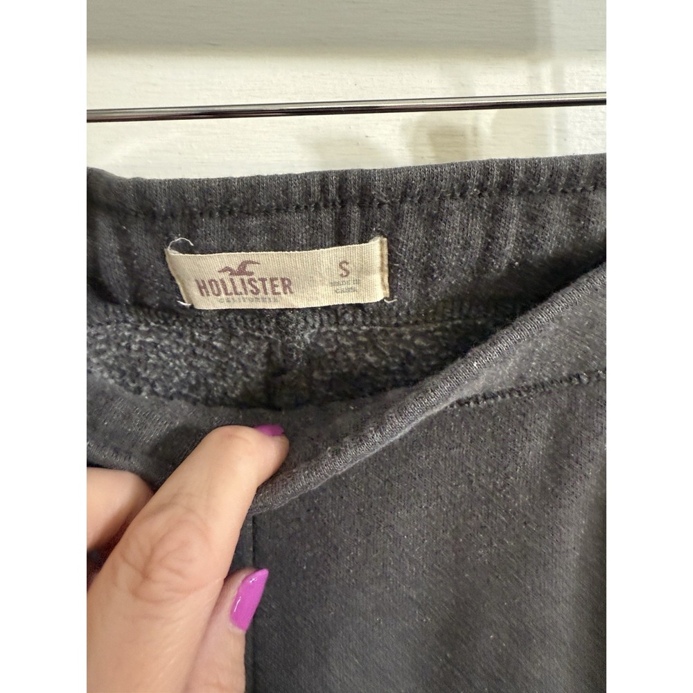 Hollister Embroidered Spellout Sweatpants Gray Women's Small Y2K Preppy - Picture 3 of 4